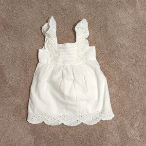 NWOT Gymboree white eyelet dress w/ bloomer